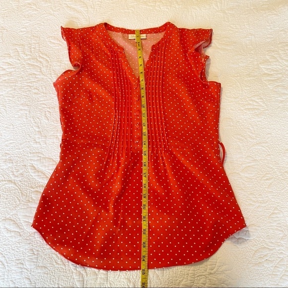 ModCloth Polka Dot Flutter Sleeve Top - XS - Picture 9 of 10